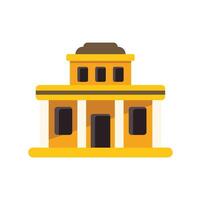 Government building with columns and windows representing public service vector