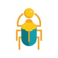Stylized scarab beetle representing ancient egyptian culture and mythology vector