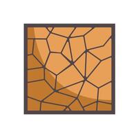 Orange stained glass window showing abstract pattern creating geometric shapes vector