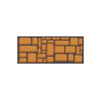 Masonry cobblestone road surface forming rectangular panel vector