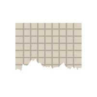 Torn grid paper piece with brown squares creating abstract design vector