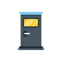 Gray front door with canopy and window, modern exterior design vector