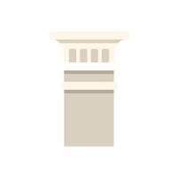 Architectural column with capital supporting structure vector
