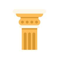 Golden greek column standing tall and proud representing ancient architecture vector