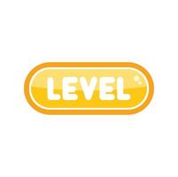 Level up game button showing progressing and winning vector