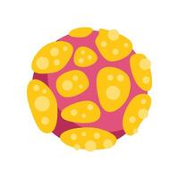 Monkeypox virus cell infecting and replicating, causing skin rash, infectious disease, health risk vector