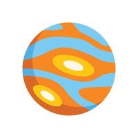 Jupiter planet rotating in the solar system vector