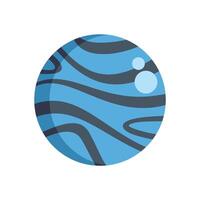 Blue planet neptune rotating in the solar system vector