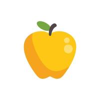 Ripe yellow apple showing freshness and health vector