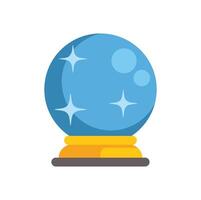 Sparkling crystal ball predicting the future with magic vector