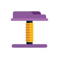 Purple and gold cat tree scratching post providing exercise and entertainment for cats vector