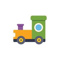 Cartoon toy train evoking nostalgia, joy, and playful learning vector