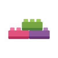 Colorful building blocks forming a pyramid shape vector