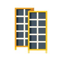 Wooden room divider creating privacy and separating space vector