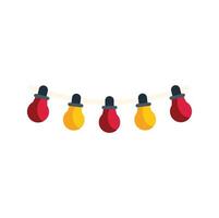 String of colorful hanging lights creating a festive atmosphere vector