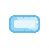 Ice button or banner with empty space for text showing progress bar vector