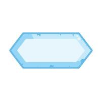 Horizontal ice sign showing the way in game interface vector