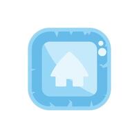 Ice home button showing smart home technology and innovation vector