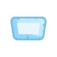 Ice frame with cracks showing a blank space for text vector
