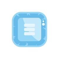 Frozen user interface element showing three horizontal lines vector