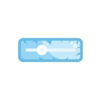 Loading bar with ice effect representing progress and cold environment vector