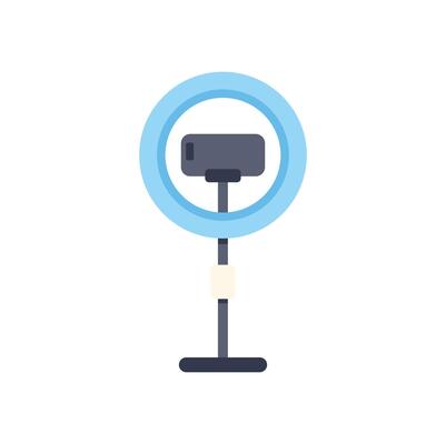 Ring light with smartphone for streaming and online content creation
