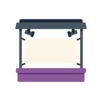 Stage with spotlights illuminating blank canvas for presentation vector