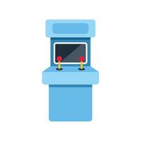 Retro arcade game machine with two joysticks and screen displaying playing playing gaming vector