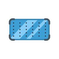 Portable music player with blue surface and dotted pattern vector