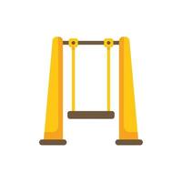 Empty swing set in playground waiting for children to play vector