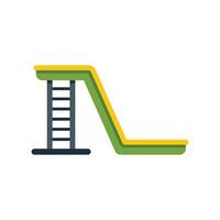 Children slide with ladder providing fun and entertainment in playground vector