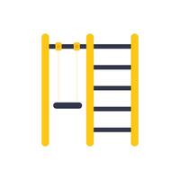Playground swing and monkey bars inviting children to play vector