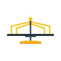 Playground merry go round spinning on white background vector