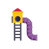 Colorful playground slide inviting children to play and have fun vector
