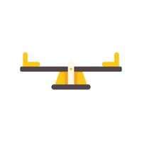 Seesaw balancing on a playground symbolizing childhood fun and recreation vector