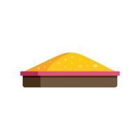 Sandbox full of sand isolated on white background vector