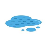 Puddle of water creating small drops on white background vector