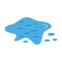 Water puddle splashing with small drops forming vector