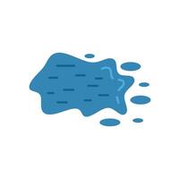 Blue liquid splashing with dynamic motion and smaller droplets vector