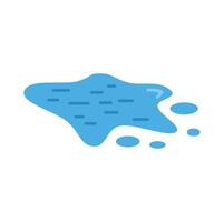 Water puddle splashing with small drops forming around it vector