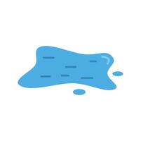 Water puddle spilling on the floor creating a mess vector