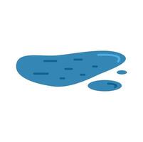 Water puddle icon representing wet surface with liquid droplets vector