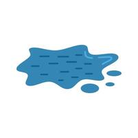 Water puddle splashing on the floor creating a mess vector