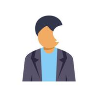 Businessman talking with speech bubble emerging from head, communicating ideas and information vector
