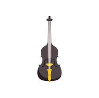 Big double bass showing its f holes and bridge on white background vector