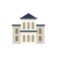 Elegant building with arched windows and a dark roof appearing majestic and grand vector