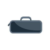 Small gray portable carrying case with handle for business trip vector