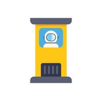Astronaut looking out from spaceship window illustration vector