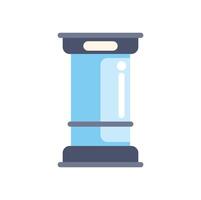 Futuristic teleportation booth creating portal for time travel and space exploration vector
