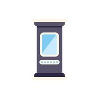 Modern payment terminal standing on white background vector